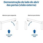 KIT PORTA PRONTA REGULÁVEL MGM 215X84CM CARVALHO ALPHA DIREITA