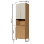 PANELEIRO 4 PORTAS 1 GAVETA NESHER SIMONE MENDES 70CM 100% MDF 