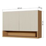 ARMÁRIO AÉREO 2 PORTAS NESHER SIMONE MENDES 120CM 100% MDF