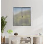 Janela De Alumínio Slim 2 Folhas Com Vidro Canelado 120x120cm Líder