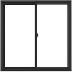 Janela Slim Preta de 2 Folhas com Vidro Liso 100x120cm Líder