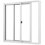 Janela Slim Branca de 2 Folhas Com Vidro Liso 100x100cm Líder