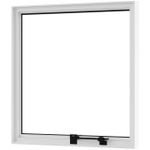 JANELA MAXIM-AR BRANCA DE VIDRO LISO 40X40CM LÍDER