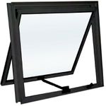 JANELA MAXIM-AR PRETA DE VIDRO LISO 60x60cm LÍDER