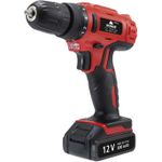 PARAFUSADEIRA E FURADEIRA WORKER A BATERIA 12V SEM FIO COM CARREGADOR BIVOLT E MALETA COM KIT 13 ACESSÓRIOS