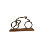 ESCULTURA BIKER SPORT MADEIRA / ALUMÍNIO