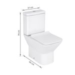 KIT VASO SANITÁRIO COM CAIXA ACOPLADA E ASSENTO BRANCO DUPLO ACIONAMENTO - DECA