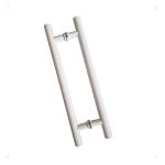 PUXADOR DE PORTA TUBULAR ALUM BRANCO 32X40CM