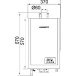 AQUECEDOR A GÁS LZ-2300DE-I GN INOX