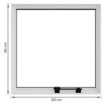 JANELA MAXIM-AR 60X60 DE VIDRO LISO BRANCO LÍDER
