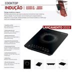 FOGÃO COOKTOP INDUÇÃO VITROCERÂMICO PRETO 1 BOCA 1200W 127V - AGRATTO