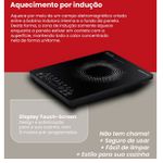 FOGÃO COOKTOP INDUÇÃO VITROCERÂMICO PRETO 1 BOCA 1200W 127V - AGRATTO