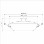 PANELA WOK ALUMÍNIO LORETO 28CM 3,3 L GRAFITE
