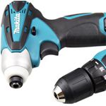 KIT MAKITA PARAFUSADEIRA/FURADEIRA E PARAFUSADEIRA DE IMPACTO A BATERIA 12V LCT204