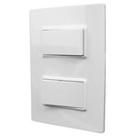 INTERRUPTOR DUPLO TECLA SIMPLES 10A/250V 4X2 VIVAZ ILUMI