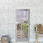 PORTA DE ALUMÍNIO 1 FOLHA PALITO VIDRO LISO 210X80cm DIREITA LIDER 