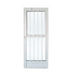 PORTA DE ALUMÍNIO PALITO BRANCA 1 FOLHA COM VIDRO LISO 210X80cm DIREITA LIDER