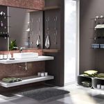 PRATELEIRA 20X40 DE VIDRO RETO INCOLOR 8MM COM SUPORTE CROMADO - PRAT-K