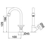 TORNEIRA LAVATÓRIO DE MESA 1195 C30 BICA ALTA WAY LORENZETTI