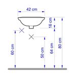 LAVATORIO 42X32 BRANCO SUSPENSO SABARA