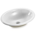 CUBA BRANCA DE SOBREPOR OVAL 44X32 - ICASA