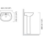 LAVATORIO 46X35 BRANCO COM COLUNA SABARA ICASA