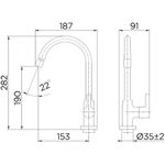 TORNEIRA COZINHA MESA BICA ALTA CHESS CROMADO DOCOL