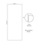 PORTA FRISADA MGM BRANCO NEBLINA 210X60CM 