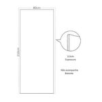 PORTA FRISADA MGM BRANCO NEBLINA 210X80CM 