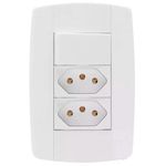 INTERRUPTOR SIMPLES + 2 TOMADA 10A 250V 4X2 LEV ILUMI