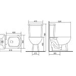 COMBO VASO COM CAIXA ACOPLADA DUAL FLUSH SQUARE BRANCO LORENZETTI