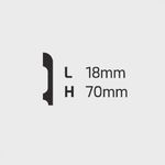 RODAPÉ WALLSTYL DB7 DIY 18X70MM 2,44MT