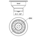 VÁLVULA DE ESCOAMENTO STANDARD 3.1/2'' CROMADA DOCOL