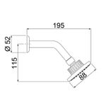 CHUVEIRO DUCHA FRIA FLATT QUADRA CROMADA