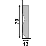 RODAPÉ LEV72 BRANCO 70X13MM 2.40M