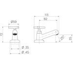 TORNEIRA LAVATÓRIO MESA 1193 NOVA PERTUTTI CROMADA DOCOL