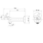 TORNEIRA 1158 LONGA NOVA PERTUTTI CROMADA DOCOL