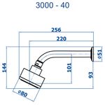 CHUVEIRO DUCHA FRIA PAREDE 3000 CC40 CROMADO FANI