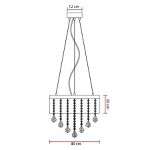 LUSTRE DUQUESA COROA PRETO FOSCO 5XG9 AVANT