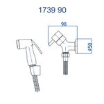 DUCHA HIGIÊNICA COM GATILHO ABS 1.20MT 1739 BK90 