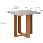 MESA FLORA QUADRADA NATURE/OFF WHITE 