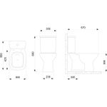 ROCA KIT VASO SANITÁRIO COM CAIXA ACOPLADA E ASSENTO SOFT CLOSE SQUARE