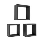 KIT NICHO PRETO DECORARE 3 PEÇAS