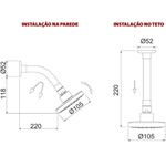 DUCHA FRIA LORENFLEX COM CANO FLEXÍVEL 7029 B16 PRETA