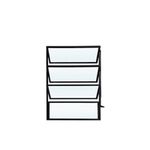 BASCULANTE PRETO COM 3 ARTICULAÇÕES DE VIDRO LISO 80X80CM LÍDER