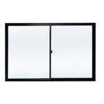 Janela Slim Preta de 2 Folhas com Vidro Liso 120x120cm Líder