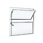 BASCULANTE BRANCO COM 1 ARTICULAÇÃO DE VIDRO LISO 50X50cm LÍDER