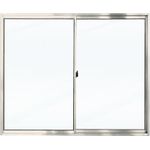 Janela Slim Alumínio de 2 Folhas Vidro Liso 100x120cm Líder