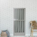 PORTA DE ALUMÍNIO 1 FOLHA PALITO COM VIDRO CANELADO 210X80cm ESQUERDA LIDER 