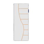 PORTA FRISADA MGM BRANCO CANTANEIRA 210X80CM